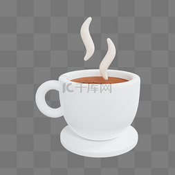 咖啡彩绘图片_3DC4D立体咖啡杯子