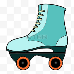 儿童溜冰鞋图片_滑冰剪贴画蓝色渐变
