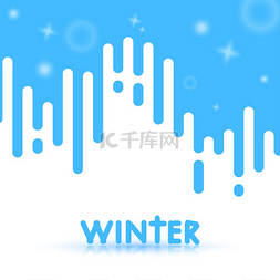 12月横幅图片_抽象的冬季背景与白色和发光元素