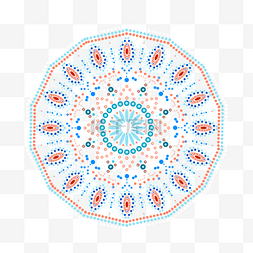 彩色复古曼陀罗图片_曼陀罗图案抽象彩色图形