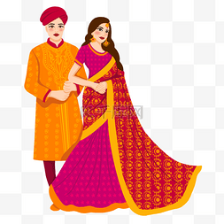 印度纱丽图片_大面积的印花印度婚礼