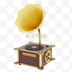 唱片唱片机图片_唱片机C4D潮流黑胶唱片音乐