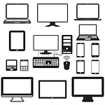 笔记本电脑、 平板电脑、 显示器和手机屏幕