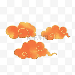 橙色云层图片_橙色祥云剪纸