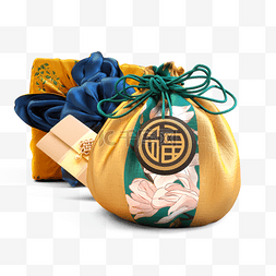 礼物盒子发光图片_金色华丽韩国节日福袋
