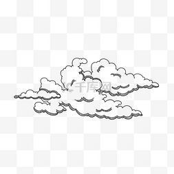 可爱剪纸风格图片_雕刻风格云朵天气简笔画