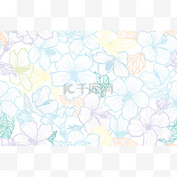 壁纸花纹png图片_精致无缝的花纹与芙蓉花,设计元