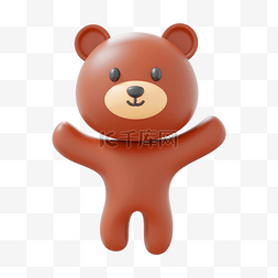 3DC4D立体可爱小动物小熊