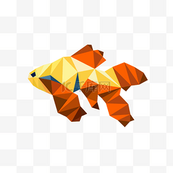 抽象鱼图片_立体几何三角低聚抽象鱼