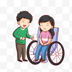 轮椅残疾人图片_关爱残疾人爱心助残
