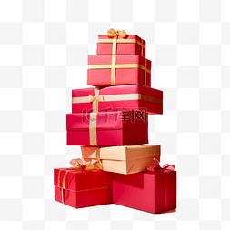 红色礼物礼盒礼品盒子