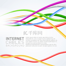 彩色电缆图片_多彩的网络电缆