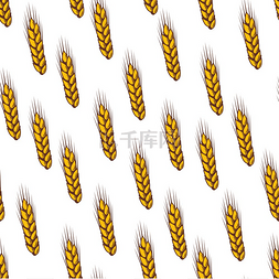 农学图片_与小麦的无缝模式。