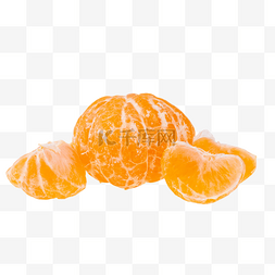 新鲜水果剥开橘子