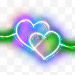 爱组成的爱心图片_绿色光影图案爱心抽象光效