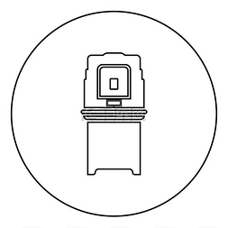 投票图标图片_选举投票机电子选举设备图标圆形