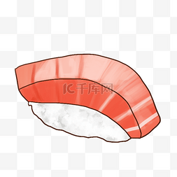 一枚红色虾仁寿司