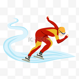 滑冰刀的小猪图片_冬奥运动会速滑比赛