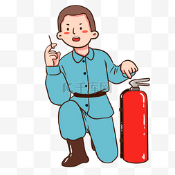 请使用公筷公勺图片_灭火器使用安全教育消防员