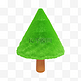 3DC4D立体毛茸茸绿色树木
