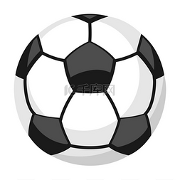 足球图标图片_平面风格的足球图标造型运动装备