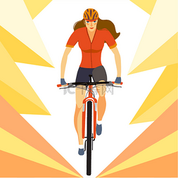 女士骑自行车图片_骑单车的女子赛车山