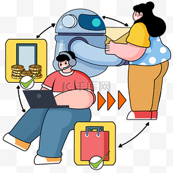 购物快递图片_AI智能机器人chatGPT购物送快递