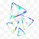 酸性荧光折射镭射三角形气泡