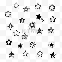 星星几何形状图形图标套图