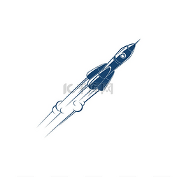 发射宇宙飞船图片_蓝色宇宙飞船或军用导弹隔离移动