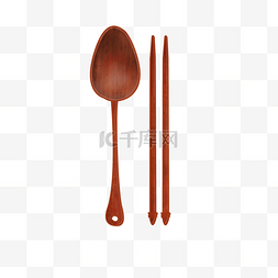 手筷子手绘图片_筷子汤匙
