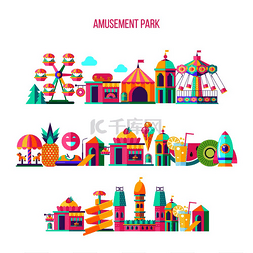 公园的背景图片_游乐园、主题公园、水上乐园。