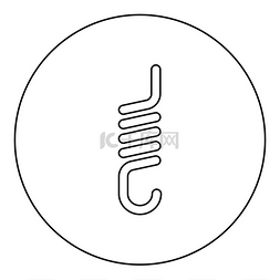 拉钩矢量图片_弹簧带钩拉伸线圈离合器适用于汽