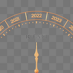 2022冬焕新图片_金色C4D立体2022时钟针表元旦新年