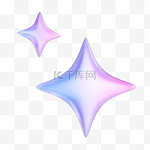 3d蓝紫星星