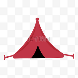 红色黑色三角帐篷