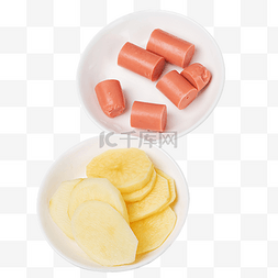 串串土豆片图片_蔬菜食材土豆片