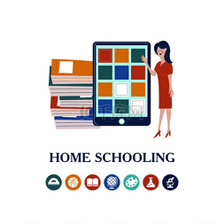 在家上学图片_在家上学的概念。