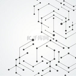 连接分子图片_矢量六边形连接和社交网络线条和