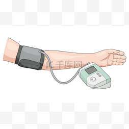 卡通护士测量图片_血压测量.