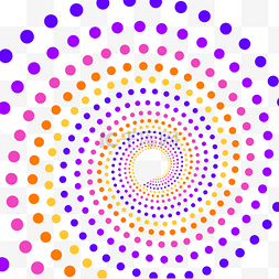 彩色旋转圆点图片_旋转彩色渐变波点底纹
