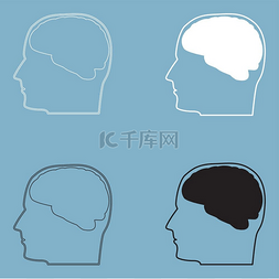 头部带有大脑图标头部带有大脑图