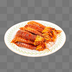 辣皮图片_海鲜食物红烧皮皮虾