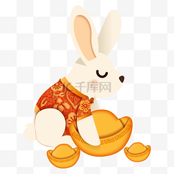 兔年兔子剪纸装饰