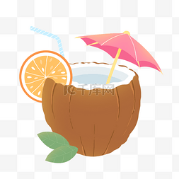 夏天食物椰子图片_夏天水果椰子椰子汁