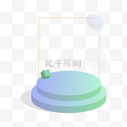 立体方框图片_渐变舞台方框