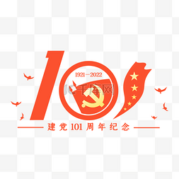 七一建党建党节101周年纪念主题装