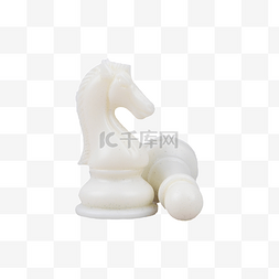 国际象棋白色图片_两个国际象棋白色简洁棋子