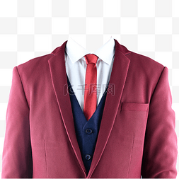 西装白衬衫红领带图片_红西装白衬衫红领带摄影图