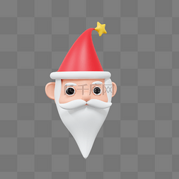 3DC4D立体圣诞老人头像